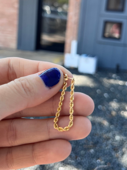 14k Rope Earrings