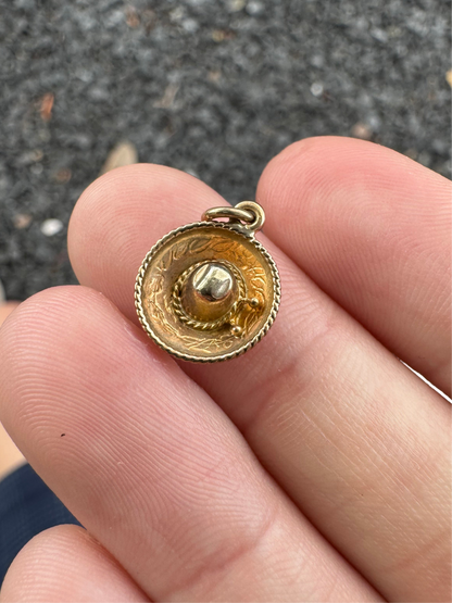 14k Mini Sombrero charm