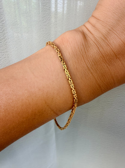 14k 3D Byzantine Bracelet
