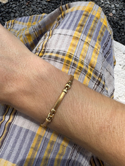 14k Mariner and Bar Bracelet
