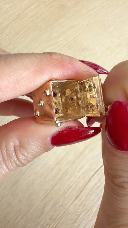 14k Die (Dice) Charm