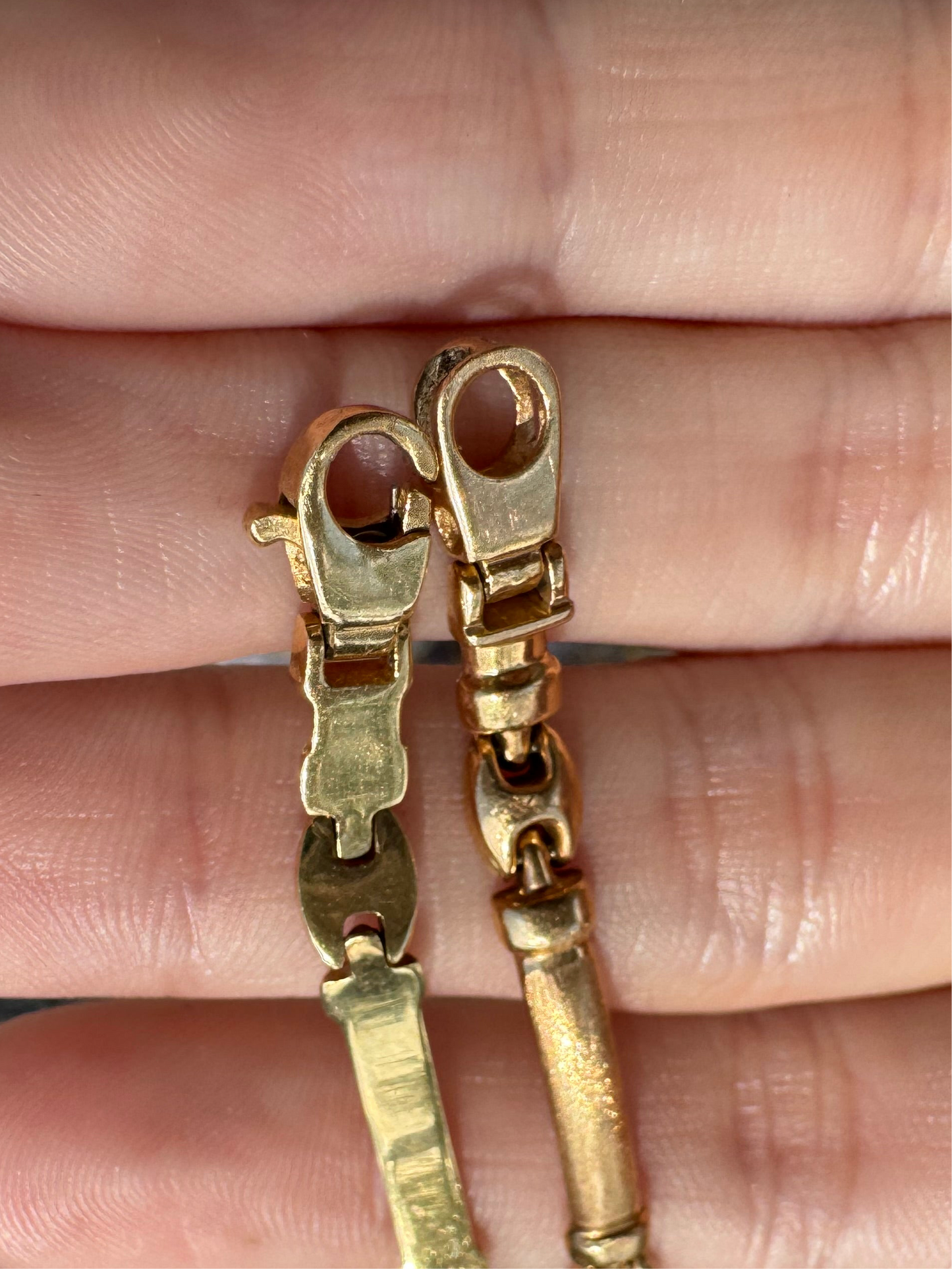 14k Mariner and Bar Bracelet