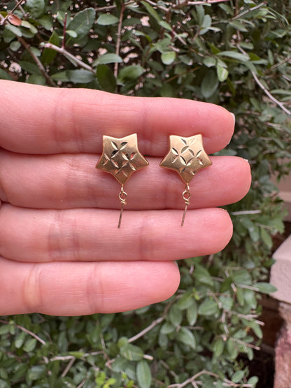 14k Star Earrings