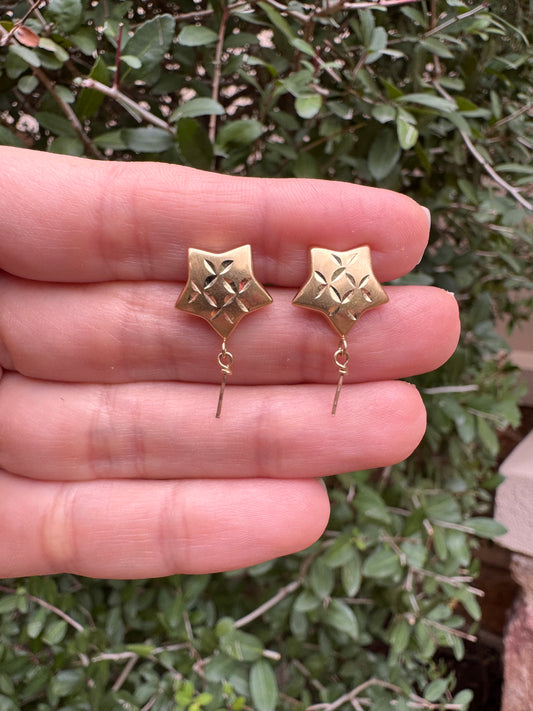 14k Star Earrings