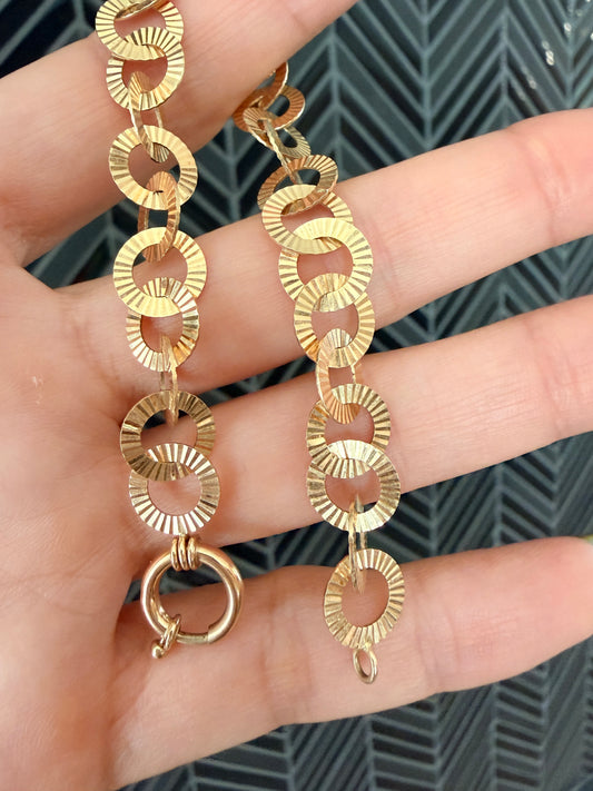 14k Engine Turned Bracelet
