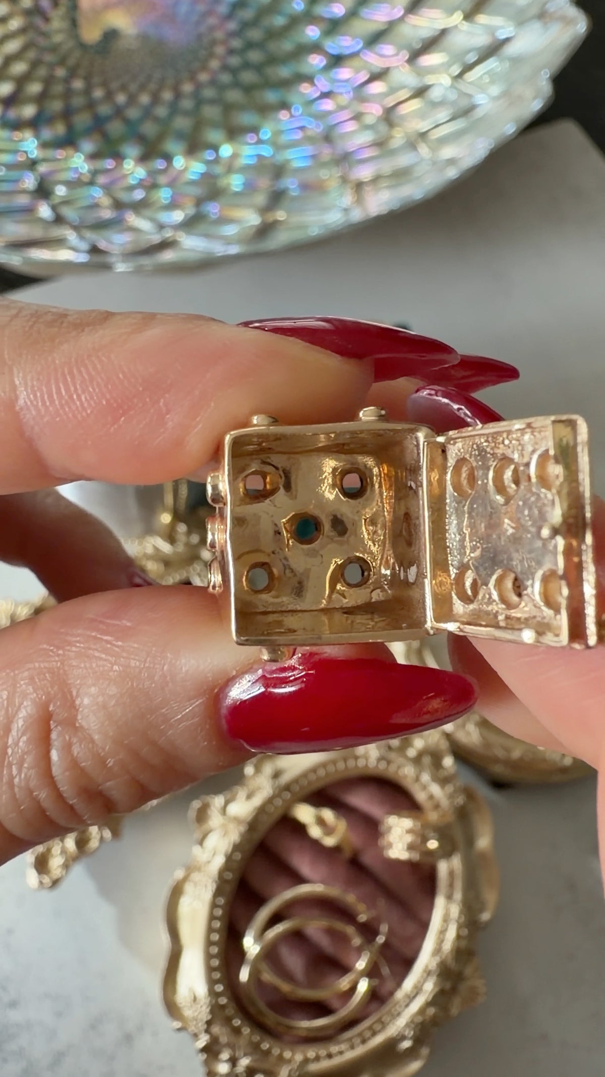 14k Die (Dice) Charm