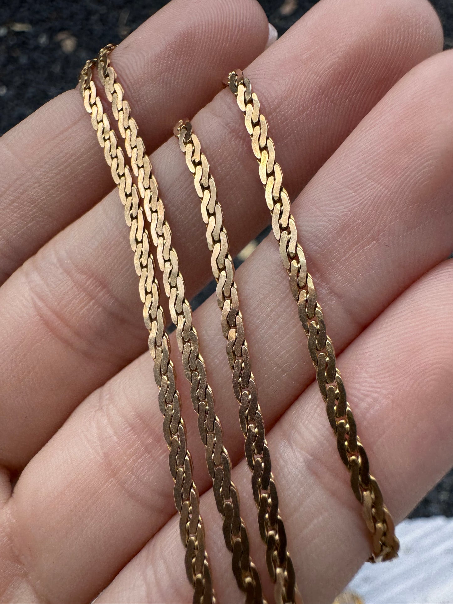 14k Flat Link Chain
