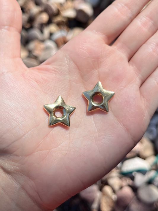 14k Diamond Cut Star Charms