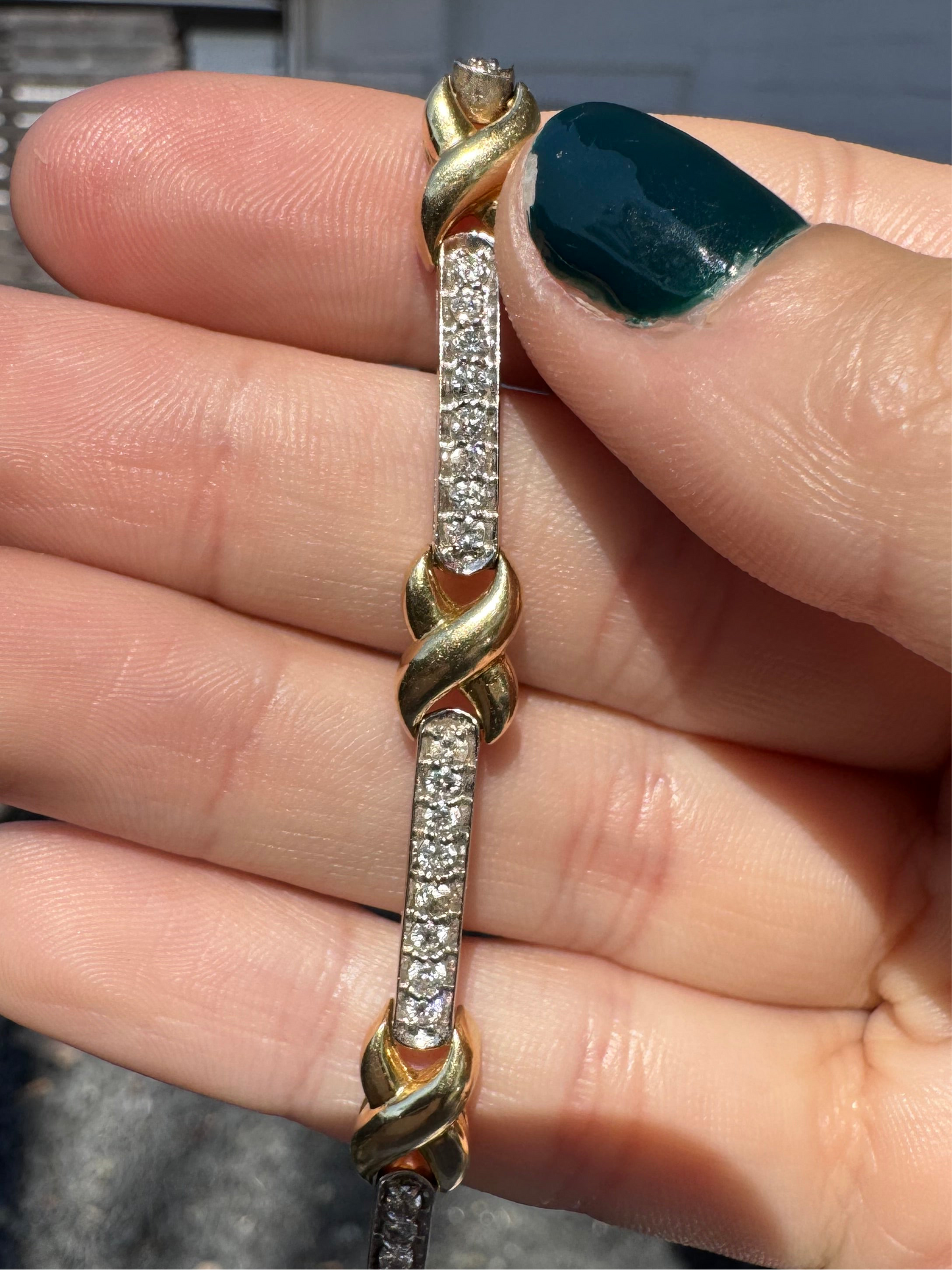 14k diamond bracelet-X