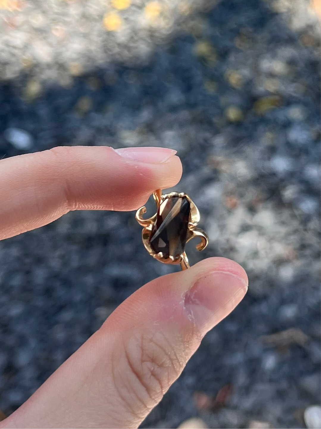 14k Smoky Topaz Ring