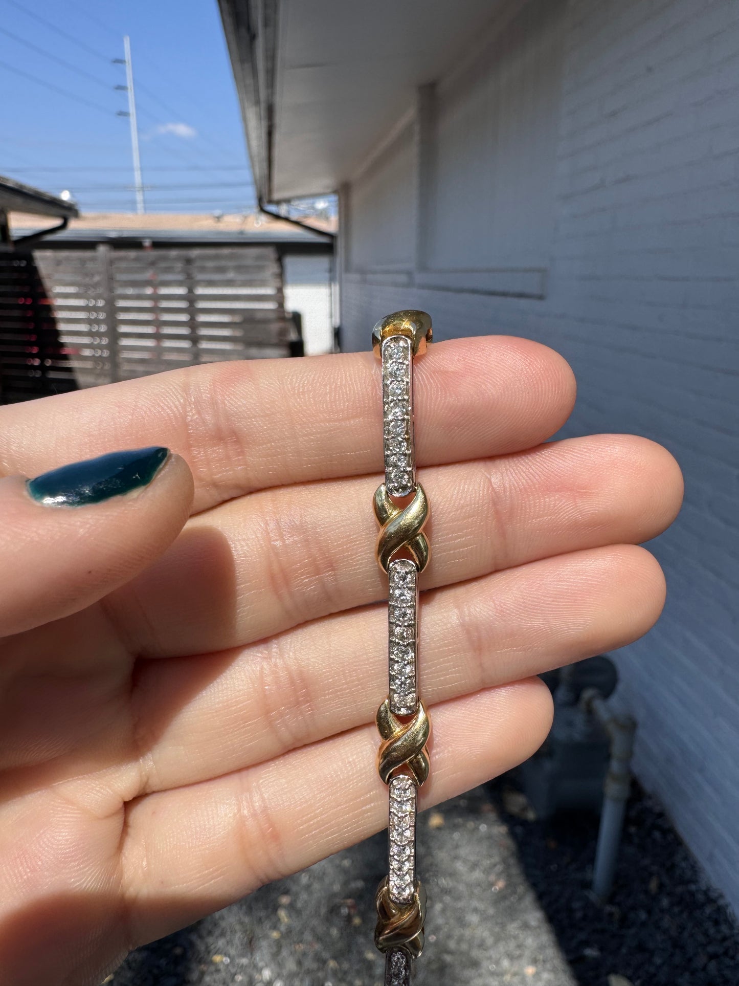 14k diamond bracelet-X