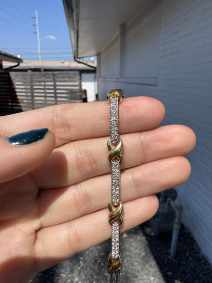 14k diamond bracelet-X