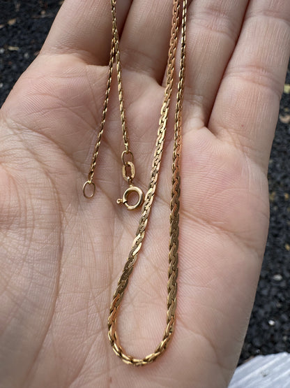14k Flat Link Chain
