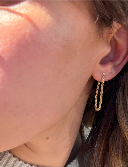 14k Rope Earrings