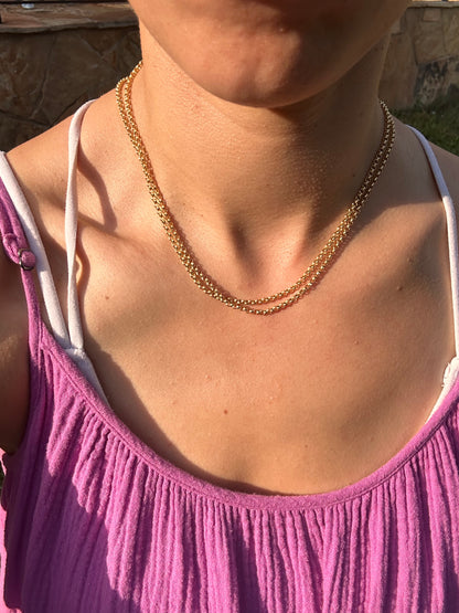 14k Rolo Link Chain, 34"