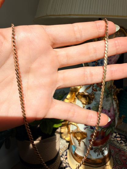 14k "S" link chain, 19.5"