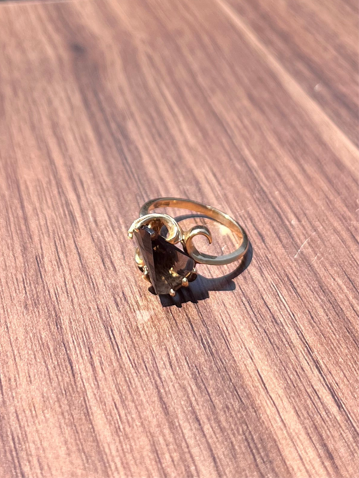 14k Smoky Topaz Ring