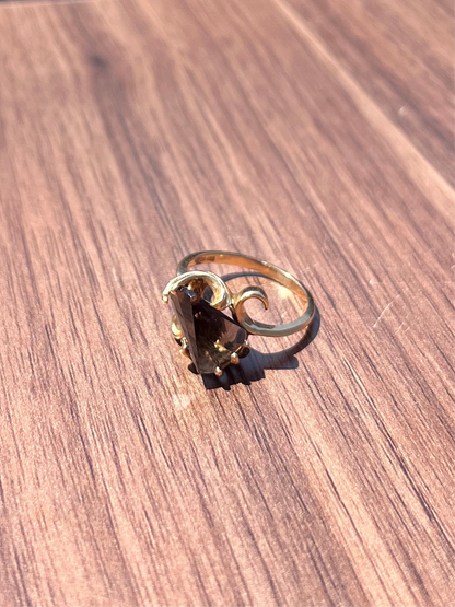 14k Smoky Topaz Ring