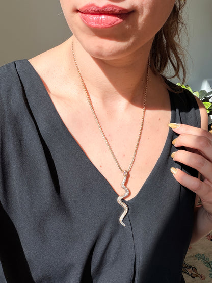 14k "S" link chain, 19.5"