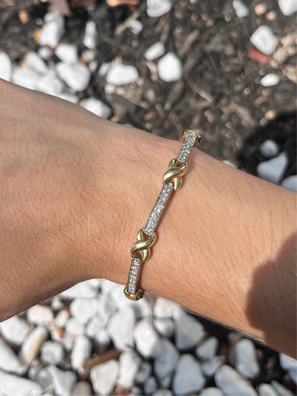 14k diamond bracelet-X
