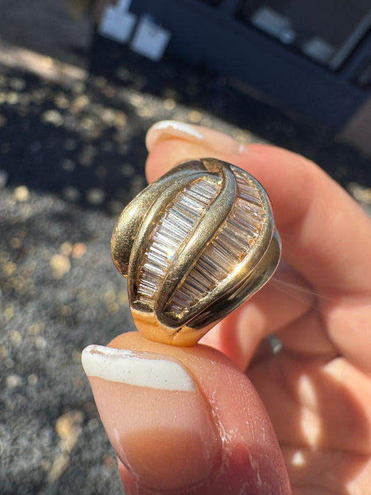 14k Baguette Diamond Ring