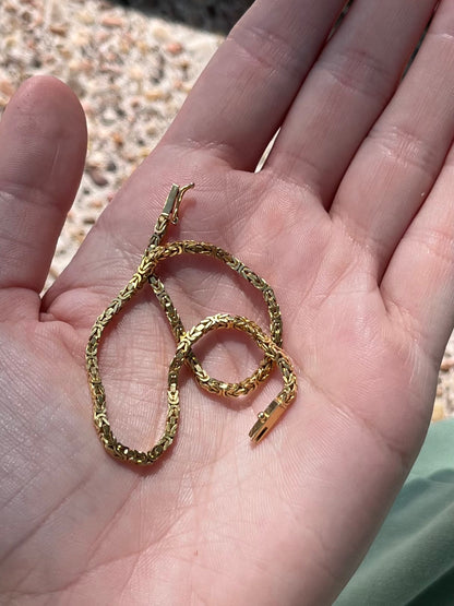 14k 3D Byzantine Bracelet