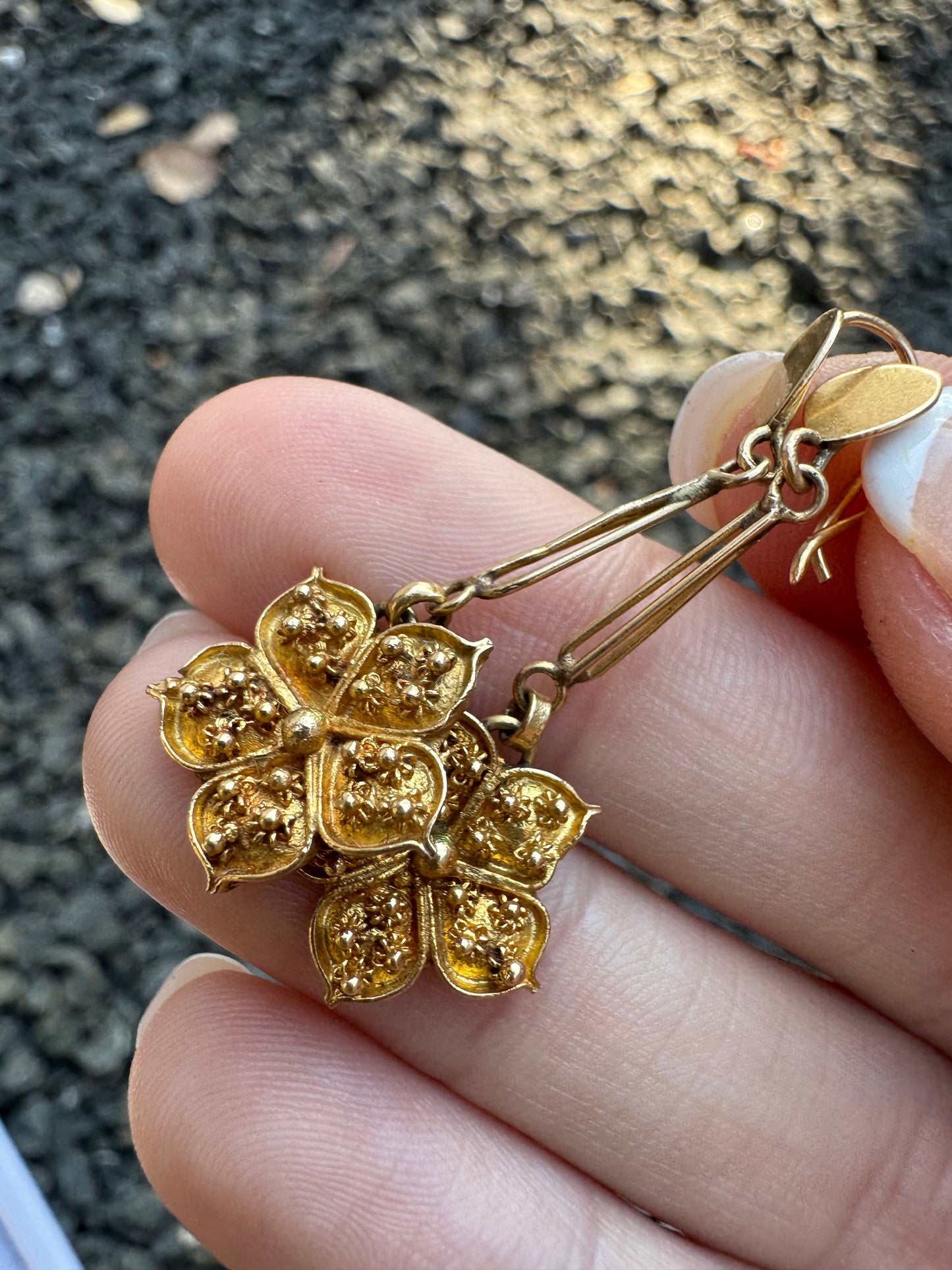 18k Flower Earrings