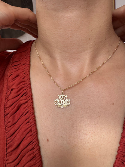 14k best friends charm