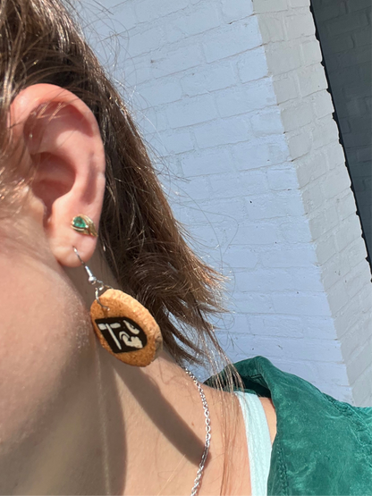 14k Emerald Tear Studs