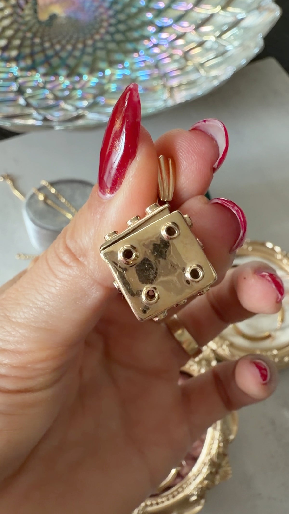 14k Die (Dice) Charm
