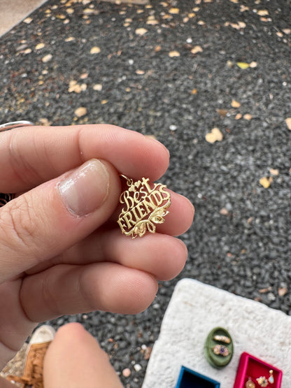 14k best friends charm