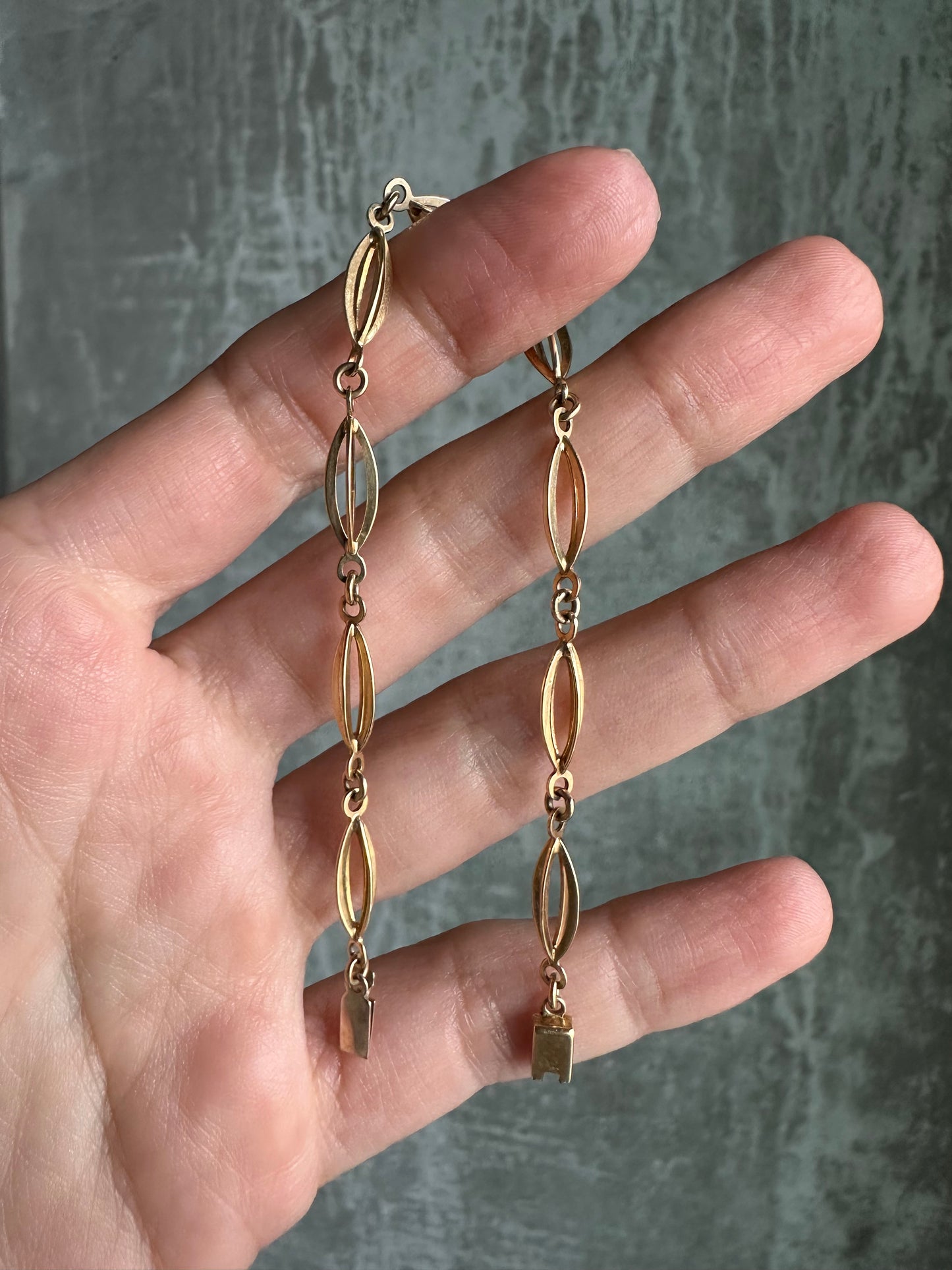 18k 7” fancy link bracelet
