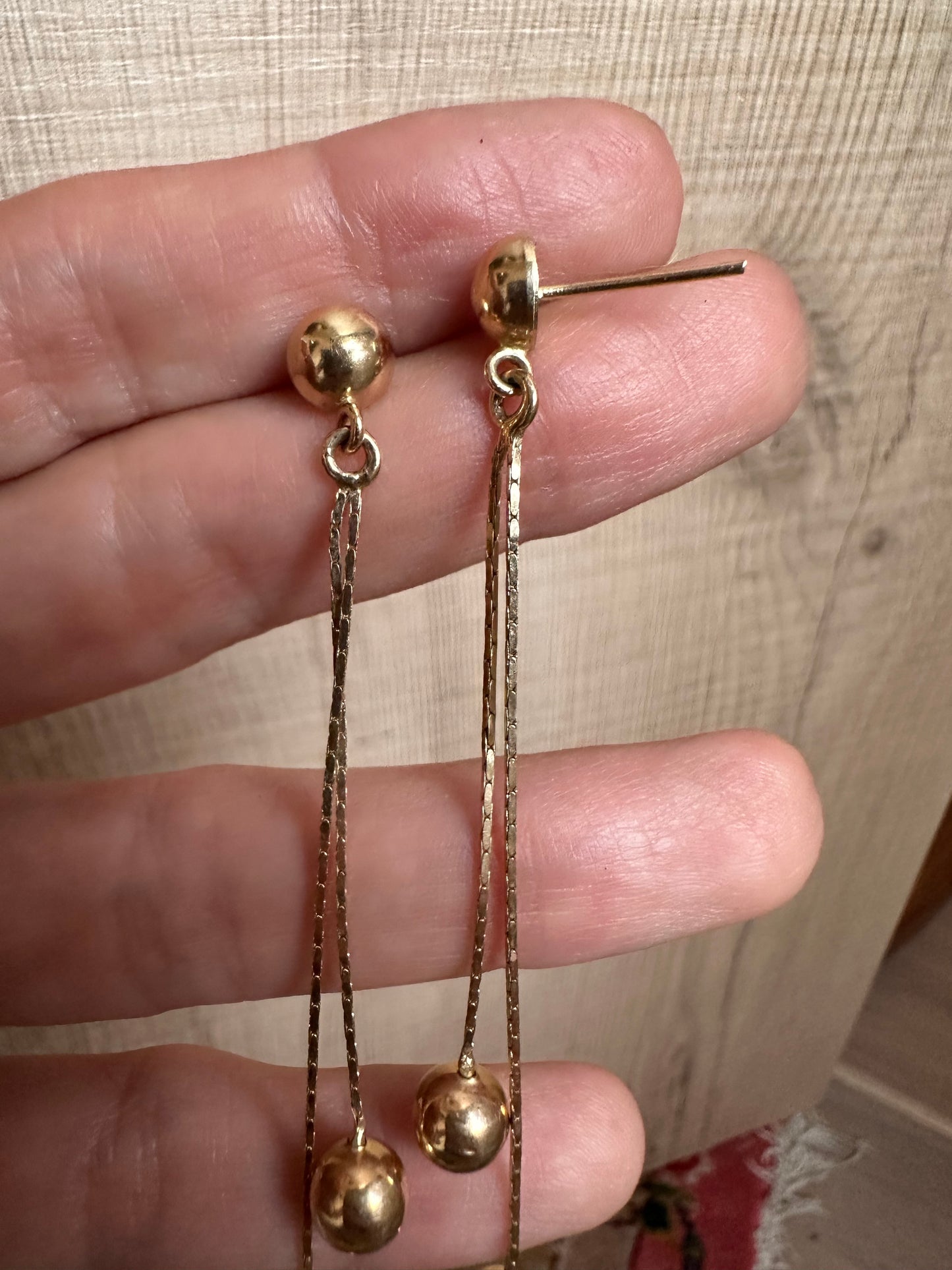 14k Dangle Spheres