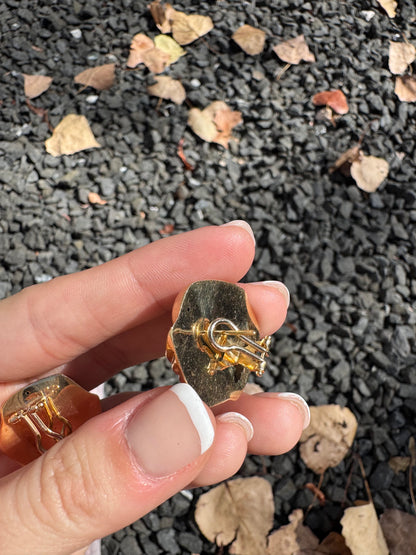 14k Ribbed Omega Backs, Italian