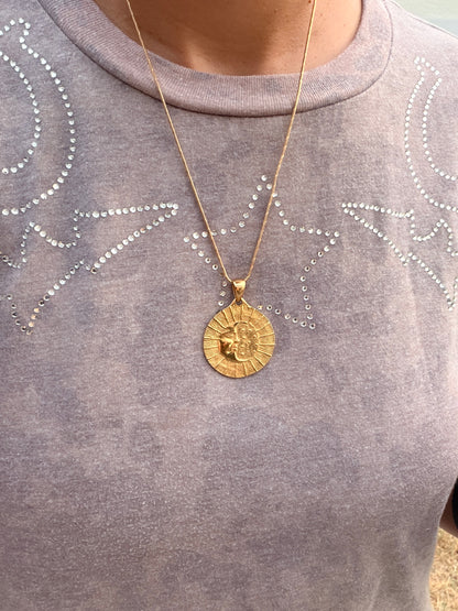 18k Moon and Sun Medallion