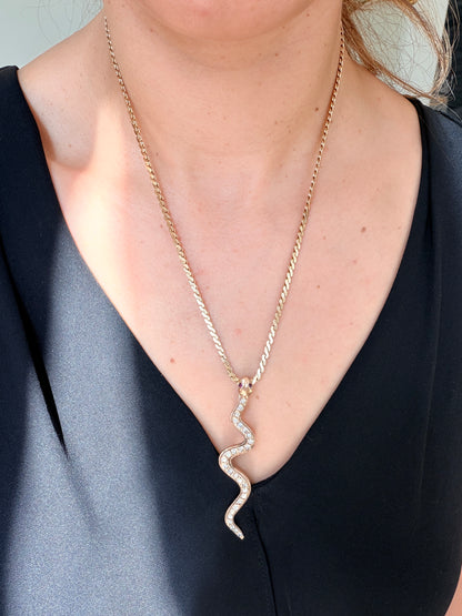 14k "S" link chain, 19.5"