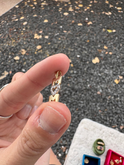 14k MOM charm