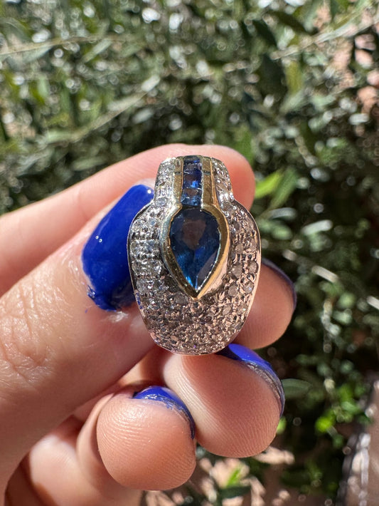 14k Sapphire Arrow Ring