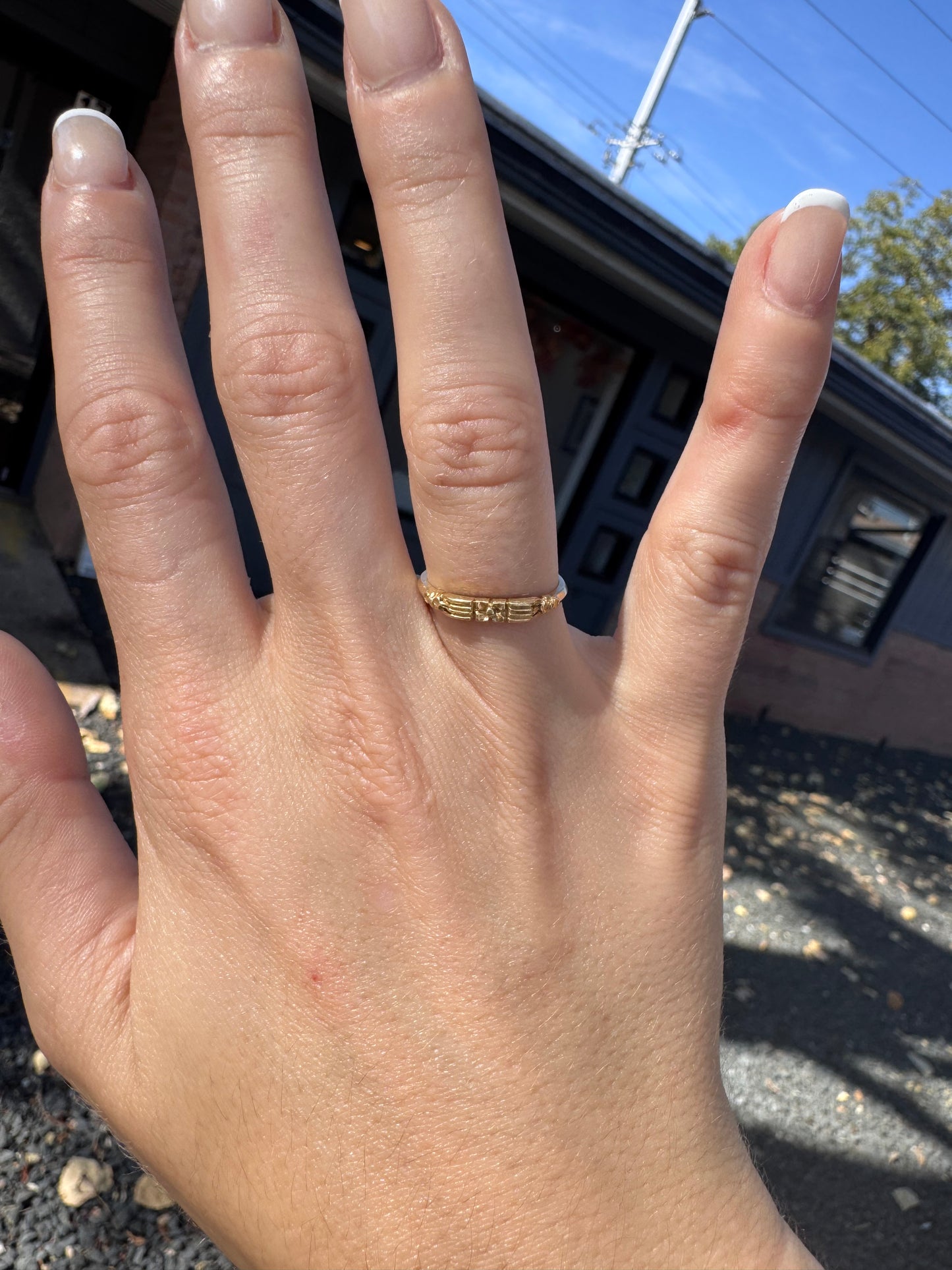 14k Orange Blossom Stacker