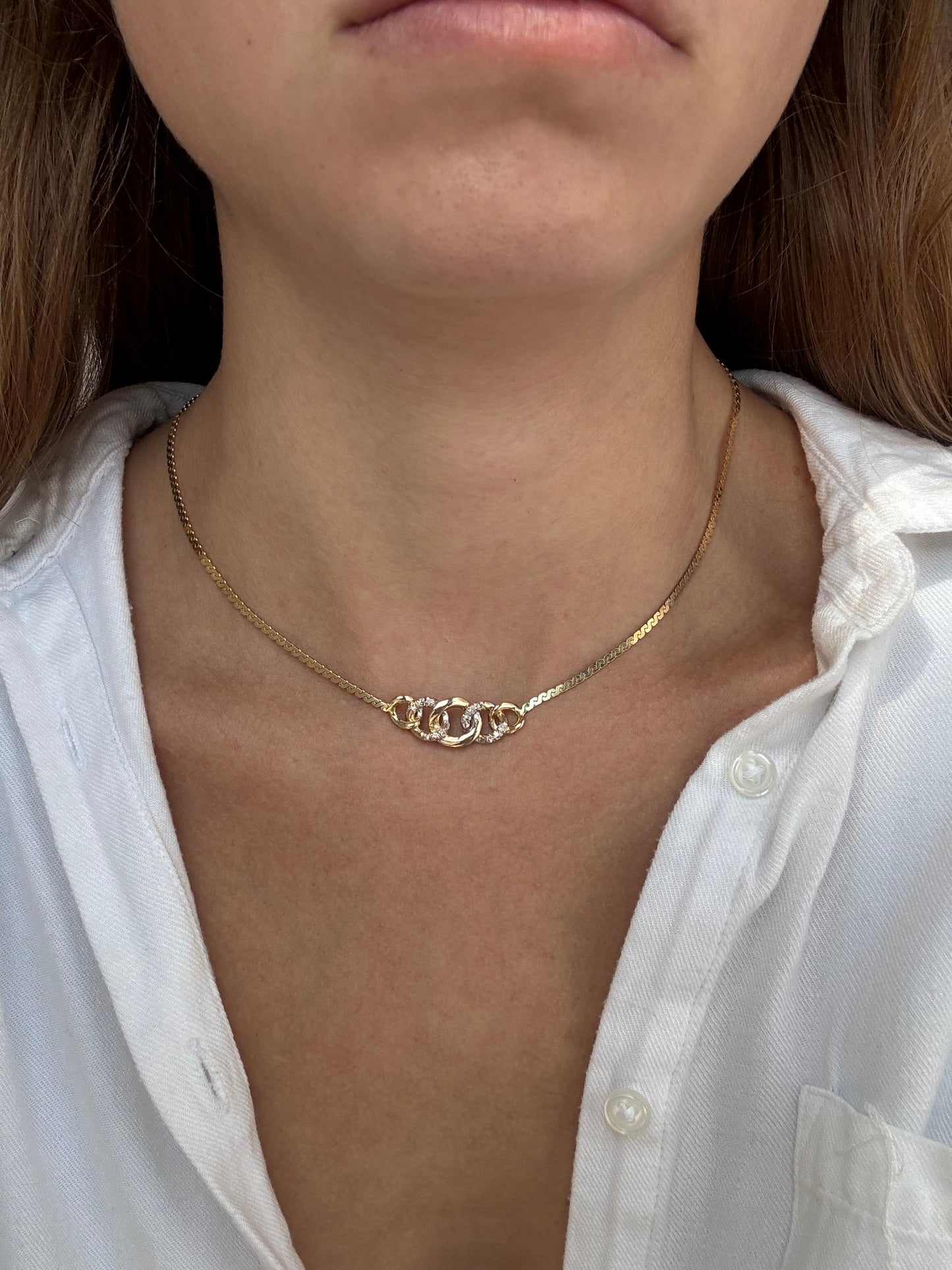 14k Interlocking Circles Chain