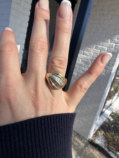 14k Baguette Diamond Ring