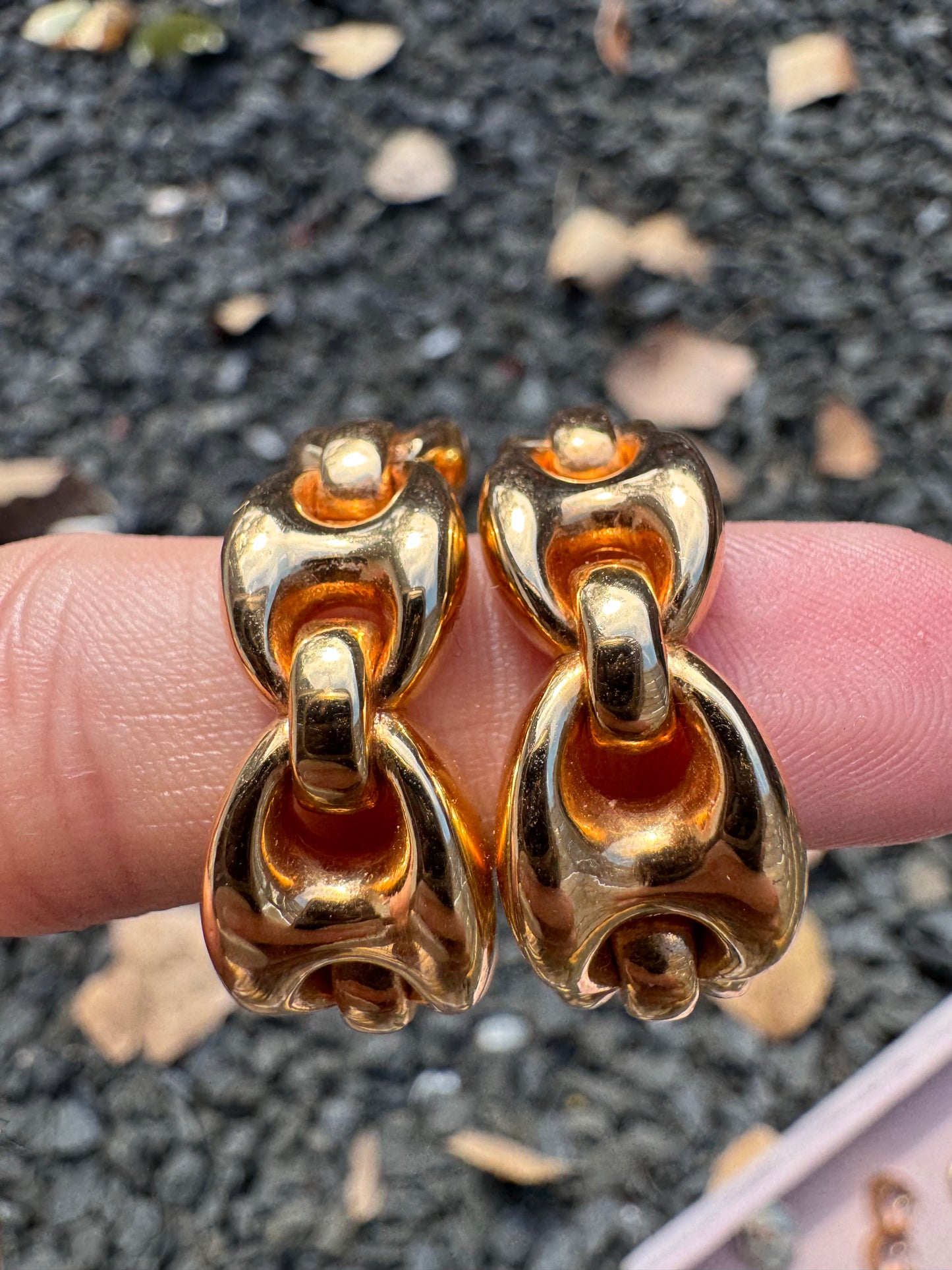 18k Puffy Mariner Hoops