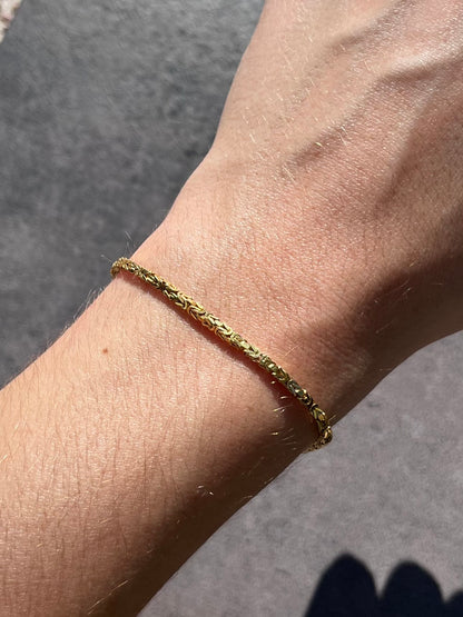 14k 3D Byzantine Bracelet