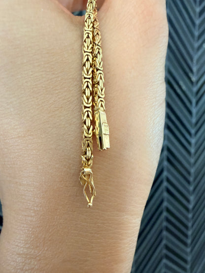 14k 3D Byzantine Bracelet