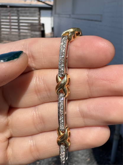 14k diamond bracelet-X