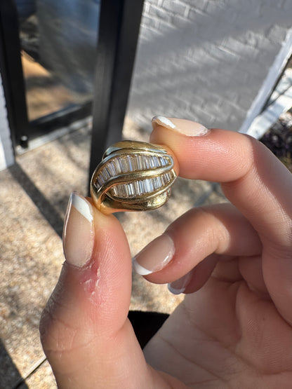 14k Baguette Diamond Ring