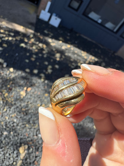 14k Baguette Diamond Ring