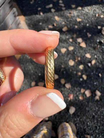 14k Diamond Cut Hoops