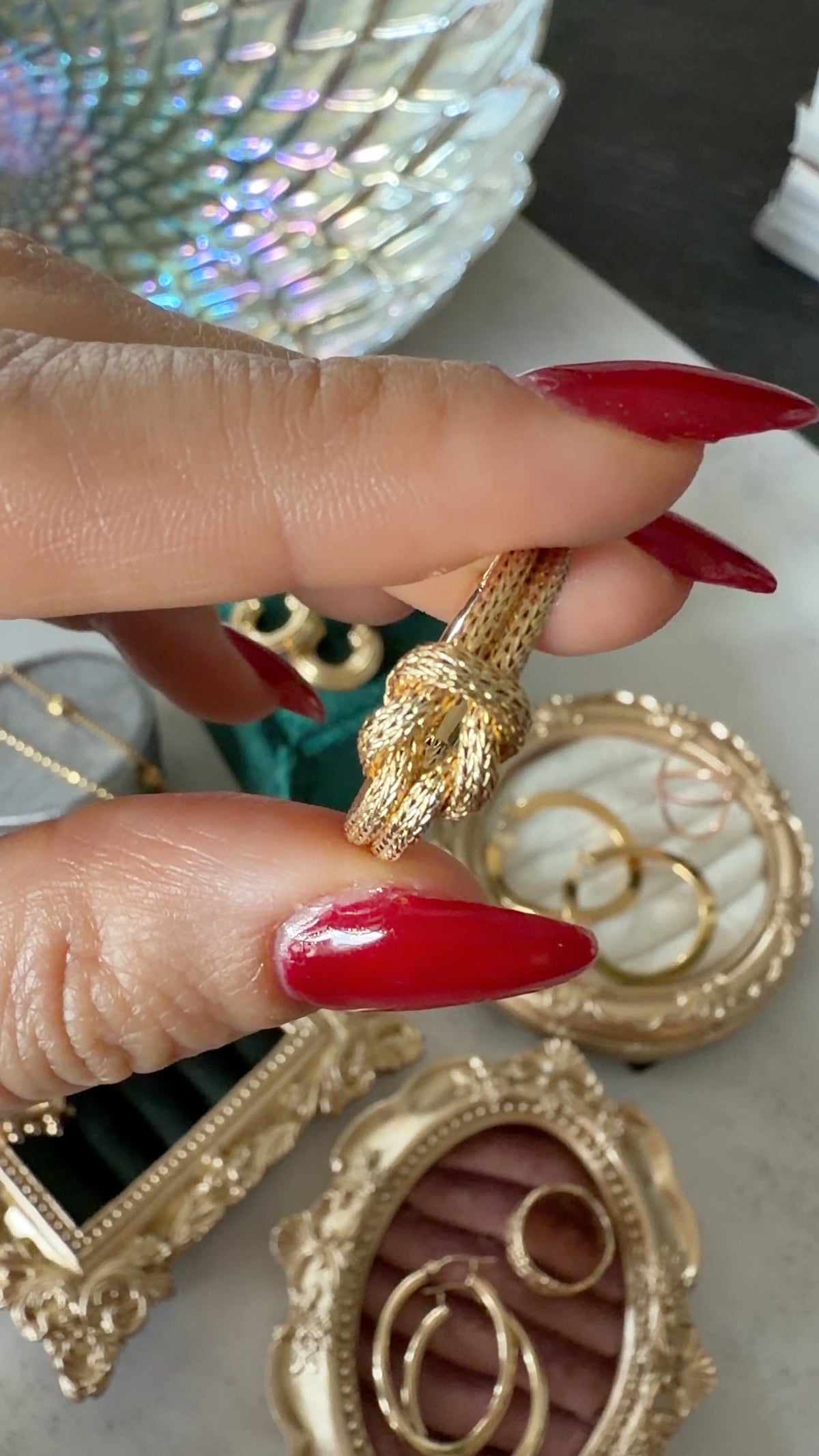 14k Knot Ring, Size 7.5, fits like 7.25