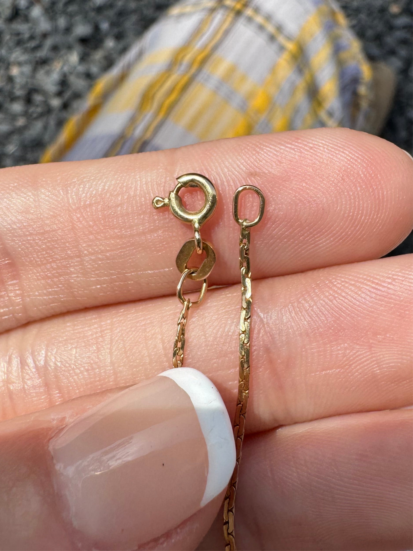 14k Thin Zipper Chain